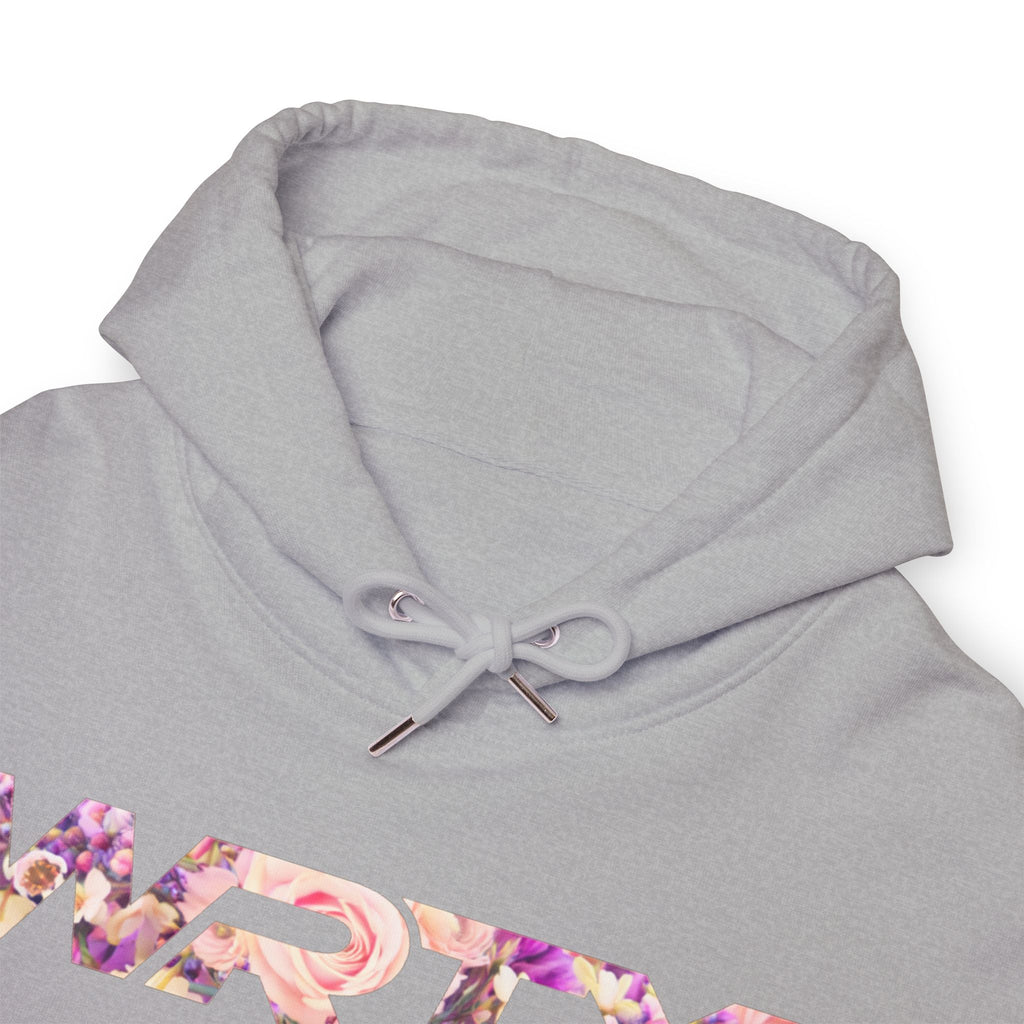WRTX Logo Hoodie — Floral Front & Neon Samurai Graphic Back Streetwear
