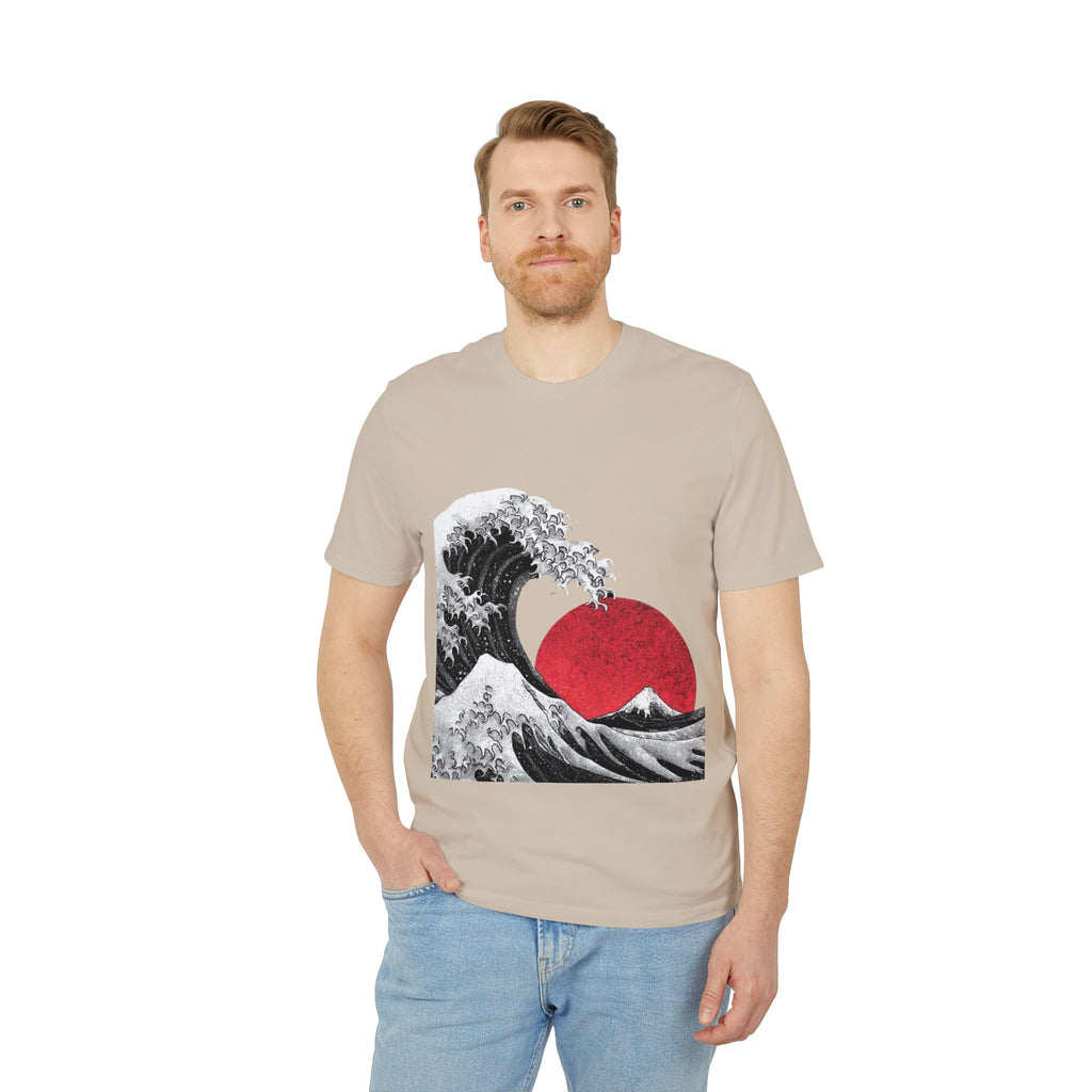 Koi Yin-Yang Wave T-Shirt — Japanese Wave & Red Sun Graphic Tee