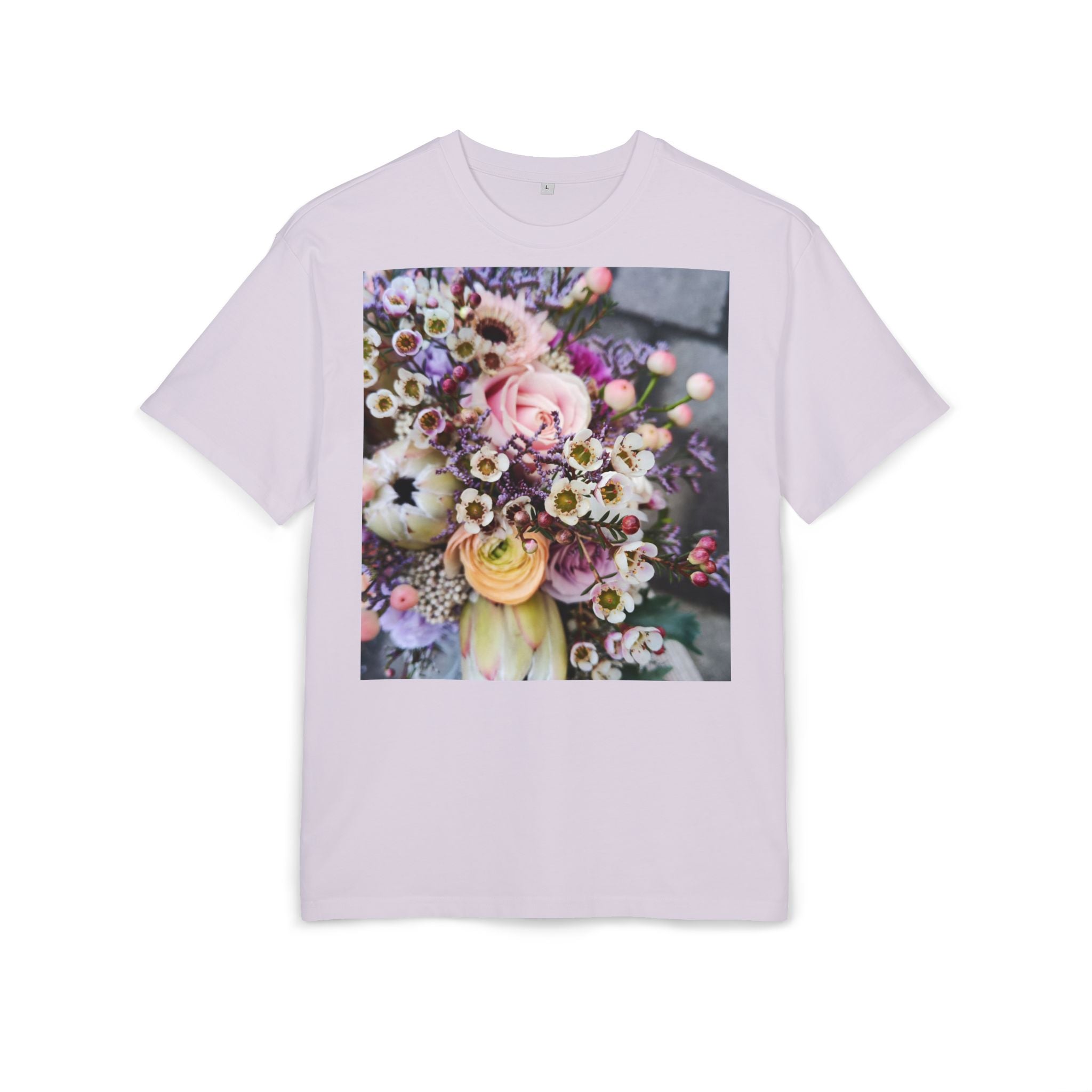 Floral Bouquet Oversized Tee – Vintage Pastel Flower Graphic