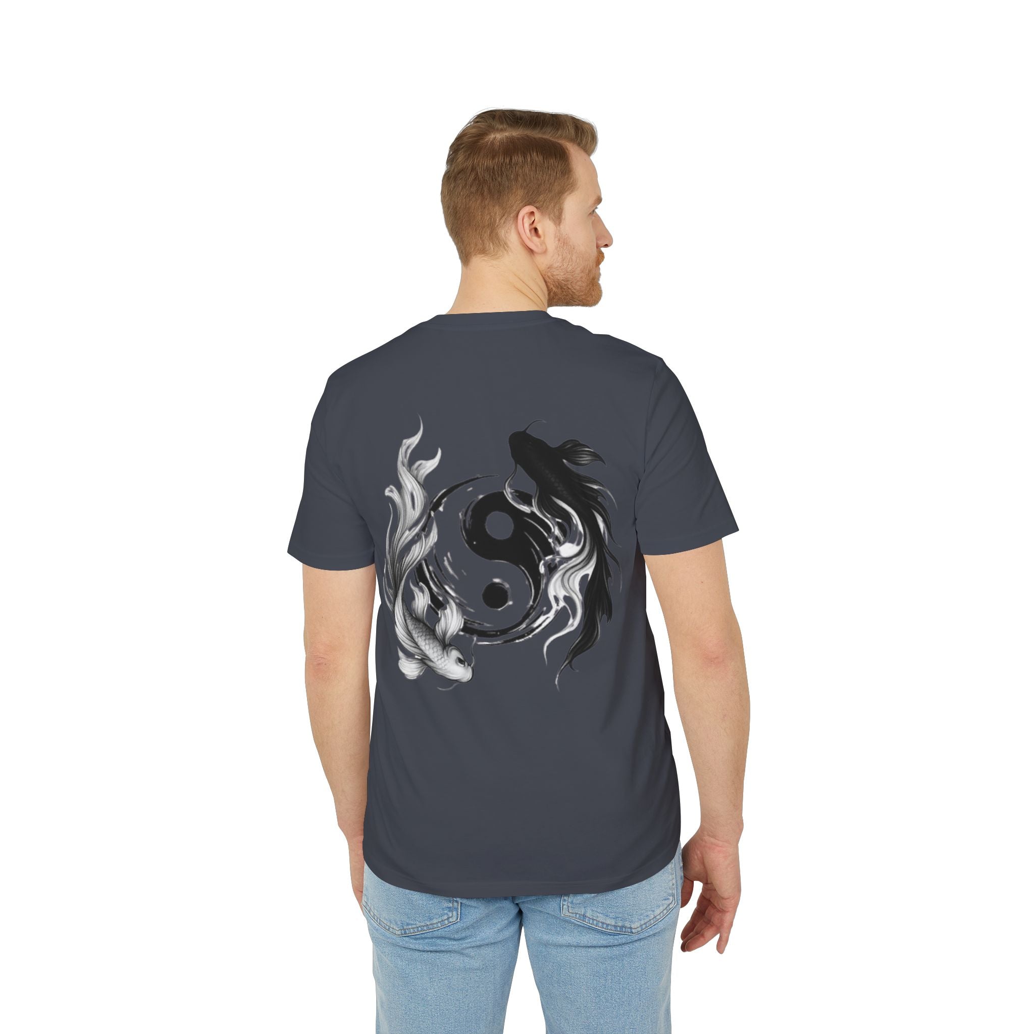 Koi Yin-Yang Wave T-Shirt — Japanese Wave & Red Sun Graphic Tee