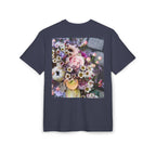 Floral WRX Tee — Oversized White Graphic T‑Shirt with Bouquet Back Print