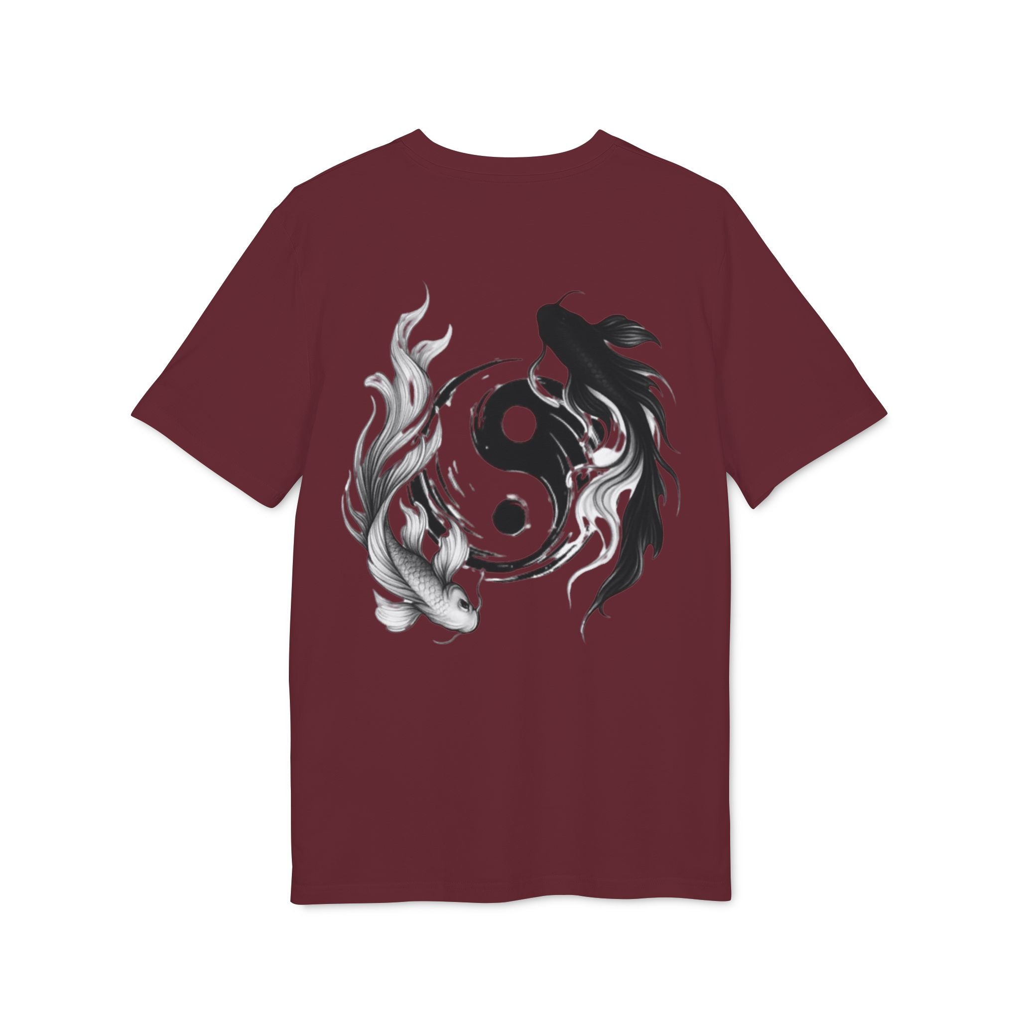 Koi Yin-Yang Wave T-Shirt — Japanese Wave & Red Sun Graphic Tee