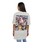 Floral WRX Tee — Oversized White Graphic T‑Shirt with Bouquet Back Print