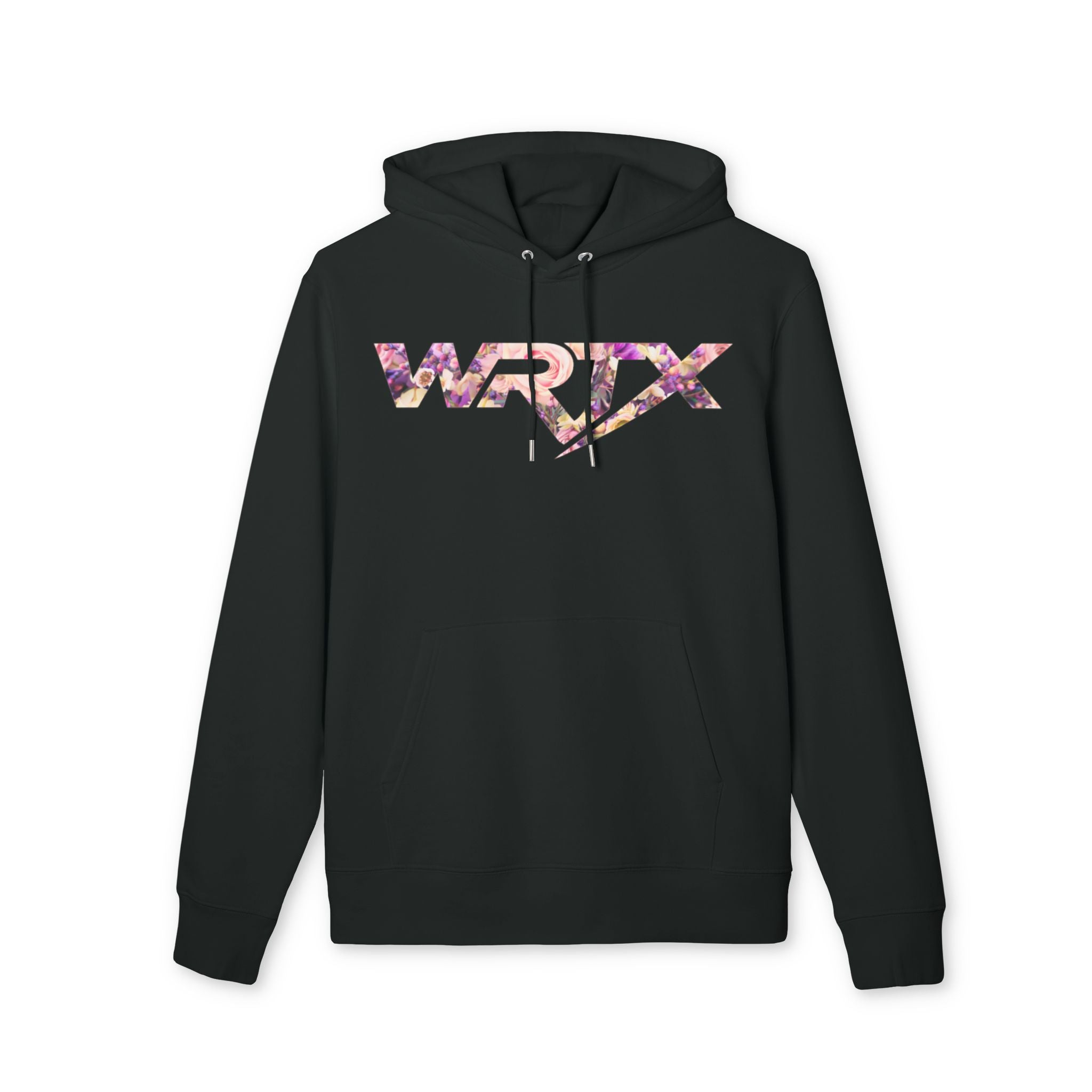WRTX Logo Hoodie — Floral Front & Neon Samurai Graphic Back Streetwear