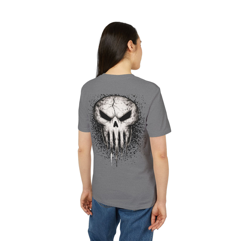 Skull Splatter Tee — Grunge Punisher-Style Graphic T-Shirt