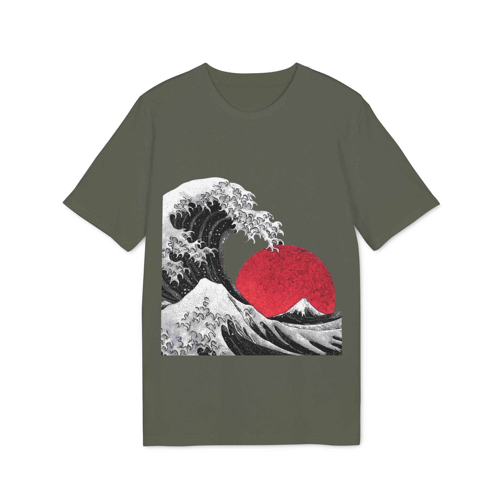 Koi Yin-Yang Wave T-Shirt — Japanese Wave & Red Sun Graphic Tee