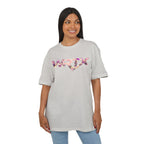 Floral WRX Tee — Oversized White Graphic T‑Shirt with Bouquet Back Print