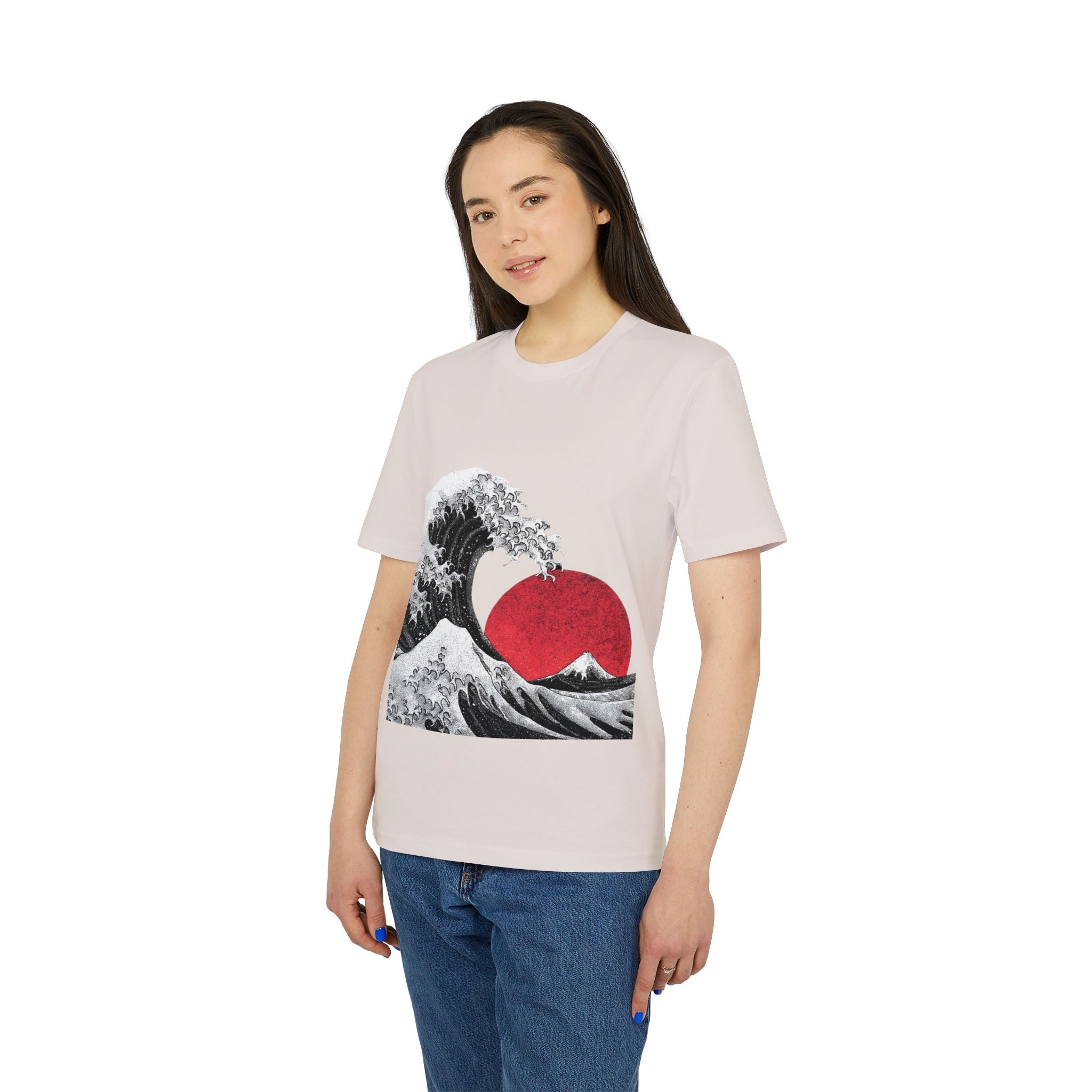 Koi Yin-Yang Wave T-Shirt — Japanese Wave & Red Sun Graphic Tee