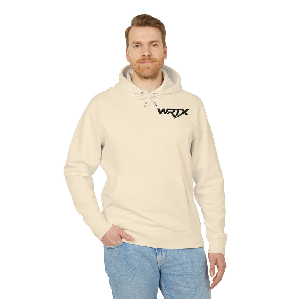 WRTX Graffiti Logo Hoodie — White Streetwear Pullover with Back Graphic