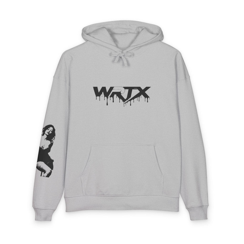Abstract Drip Logo Hoodie — WNTX Graphic Back Portrait Streetwear