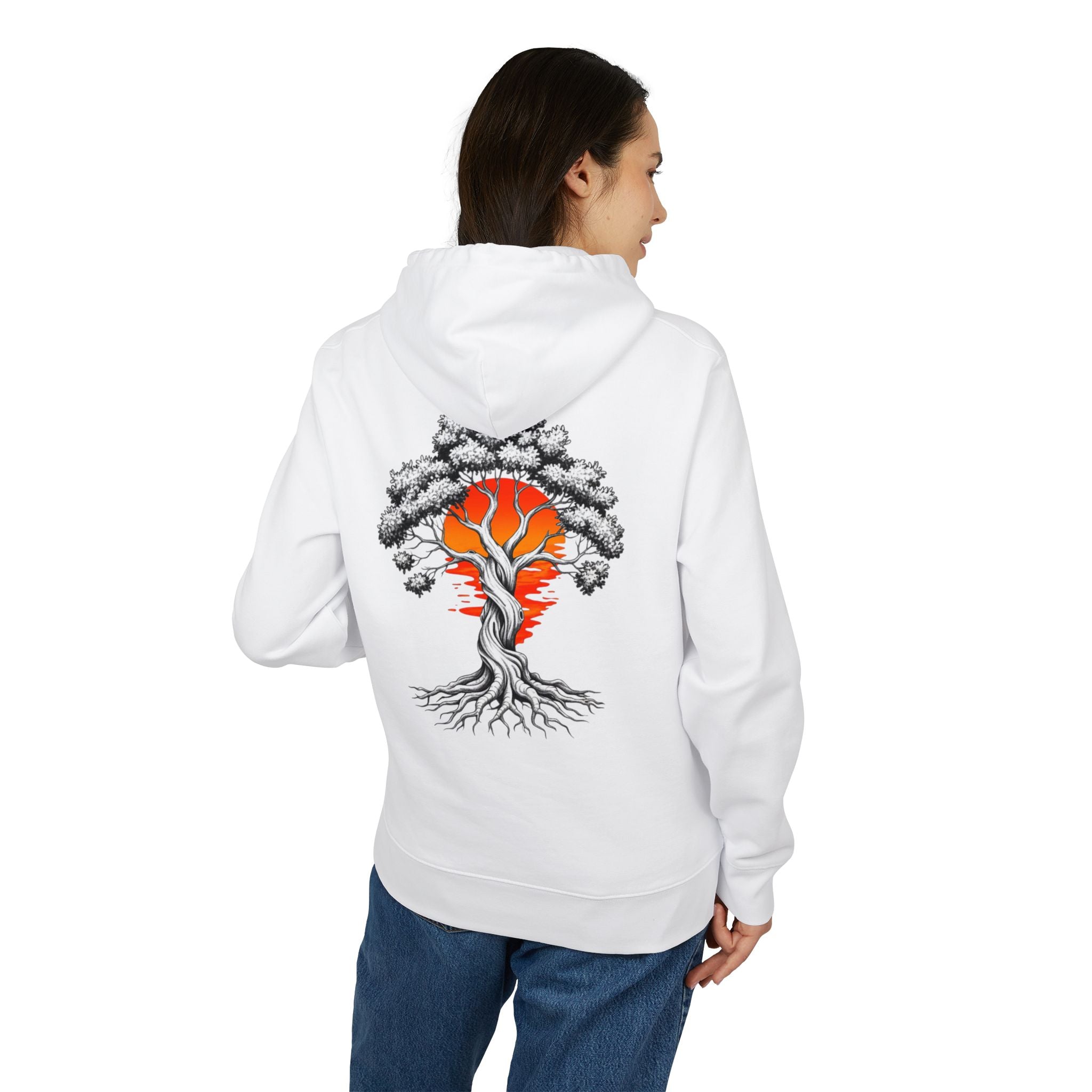 Bonsai Sunset Hoodie — Tree of Life Graphic Pullover