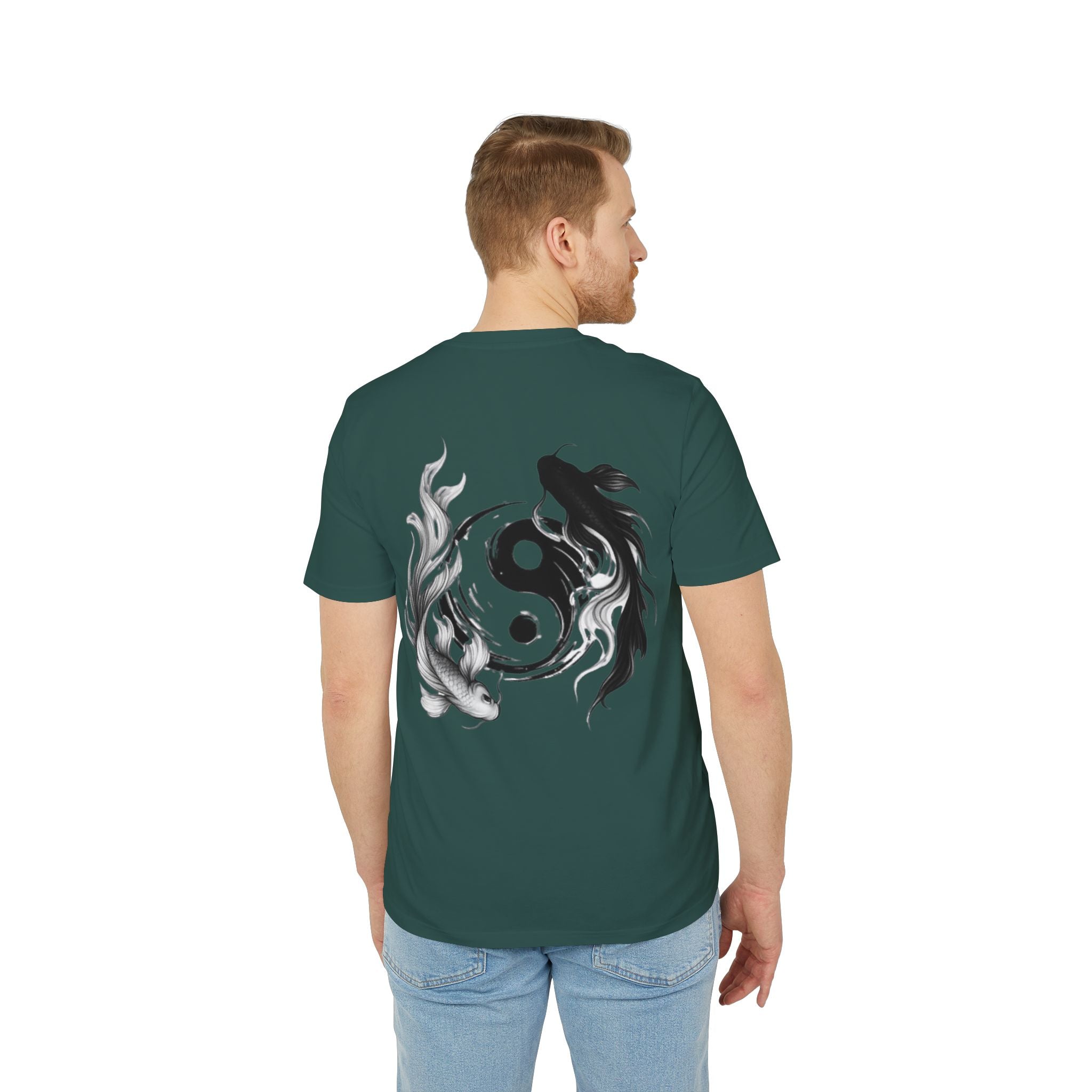 Koi Yin-Yang Wave T-Shirt — Japanese Wave & Red Sun Graphic Tee