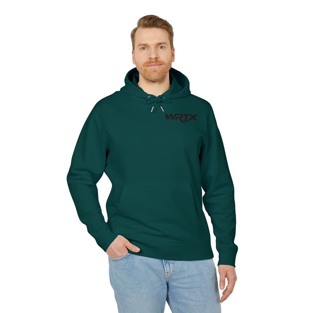 WRTX Graffiti Logo Hoodie — White Streetwear Pullover with Back Graphic