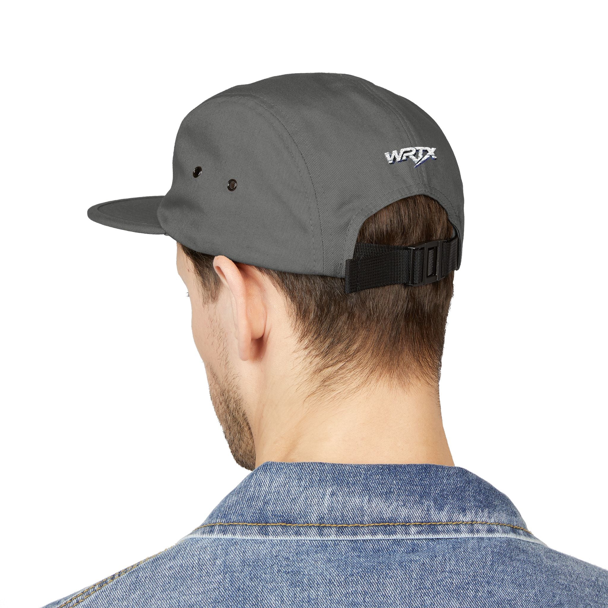 WRX Logo Embroidered 5-Panel Cap — Retro Rally Streetwear