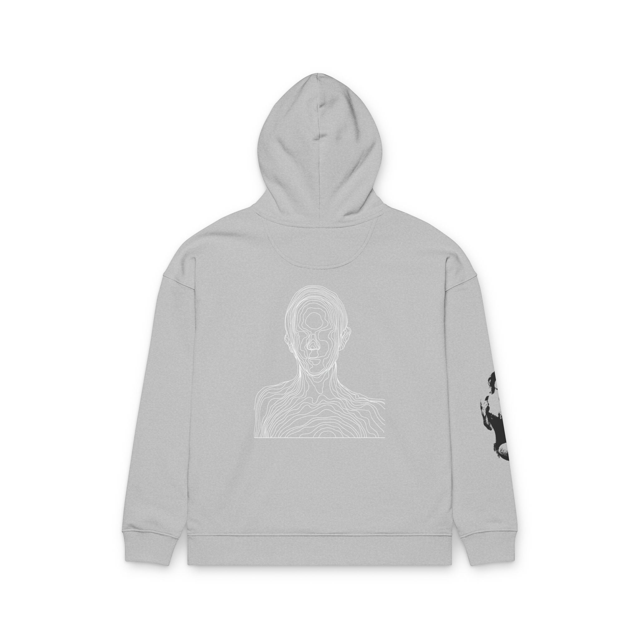 Abstract Drip Logo Hoodie — WNTX Graphic Back Portrait Streetwear