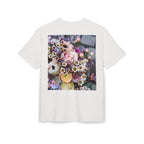 Floral WRX Tee — Oversized White Graphic T‑Shirt with Bouquet Back Print