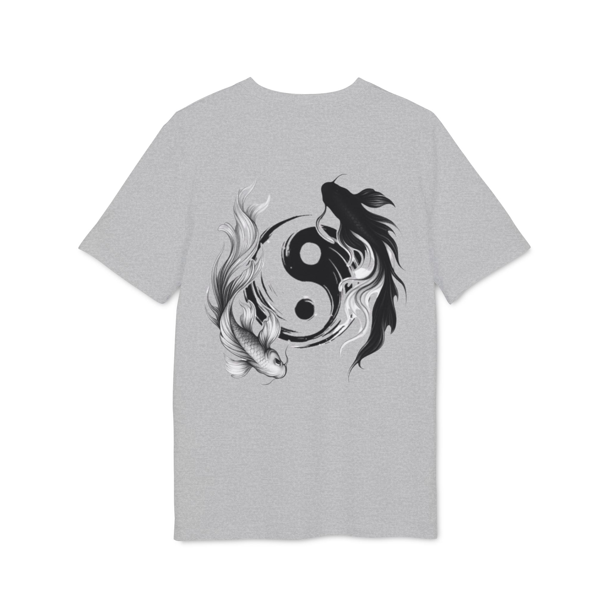 Koi Yin-Yang Wave T-Shirt — Japanese Wave & Red Sun Graphic Tee