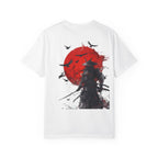 Samurai Silhouette T‑Shirt — Red Sun & Sword Art Graphic Tree
