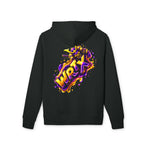 WRTX Logo Hoodie — Floral Front & Neon Samurai Graphic Back Streetwear
