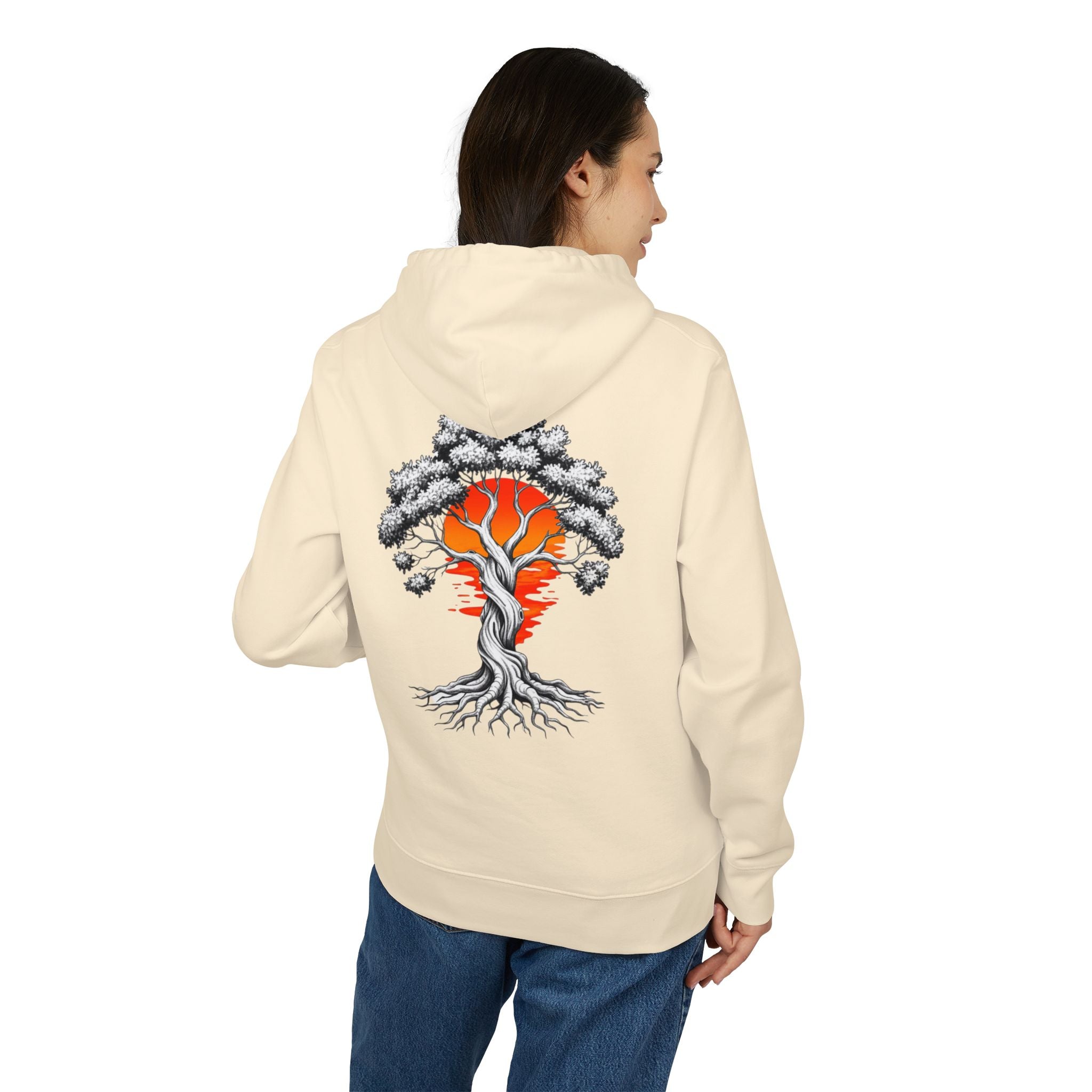 Bonsai Sunset Hoodie — Tree of Life Graphic Pullover