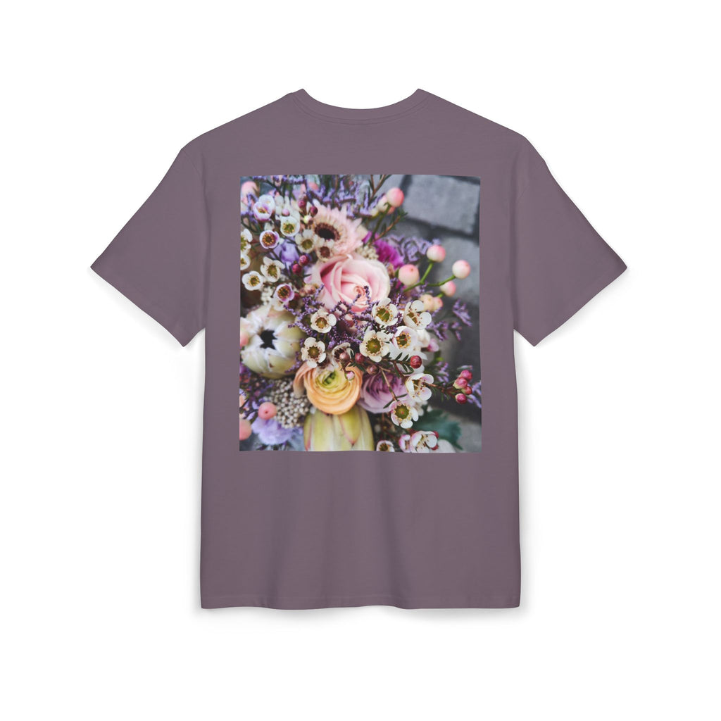 Floral WRX Tee — Oversized White Graphic T‑Shirt with Bouquet Back Print
