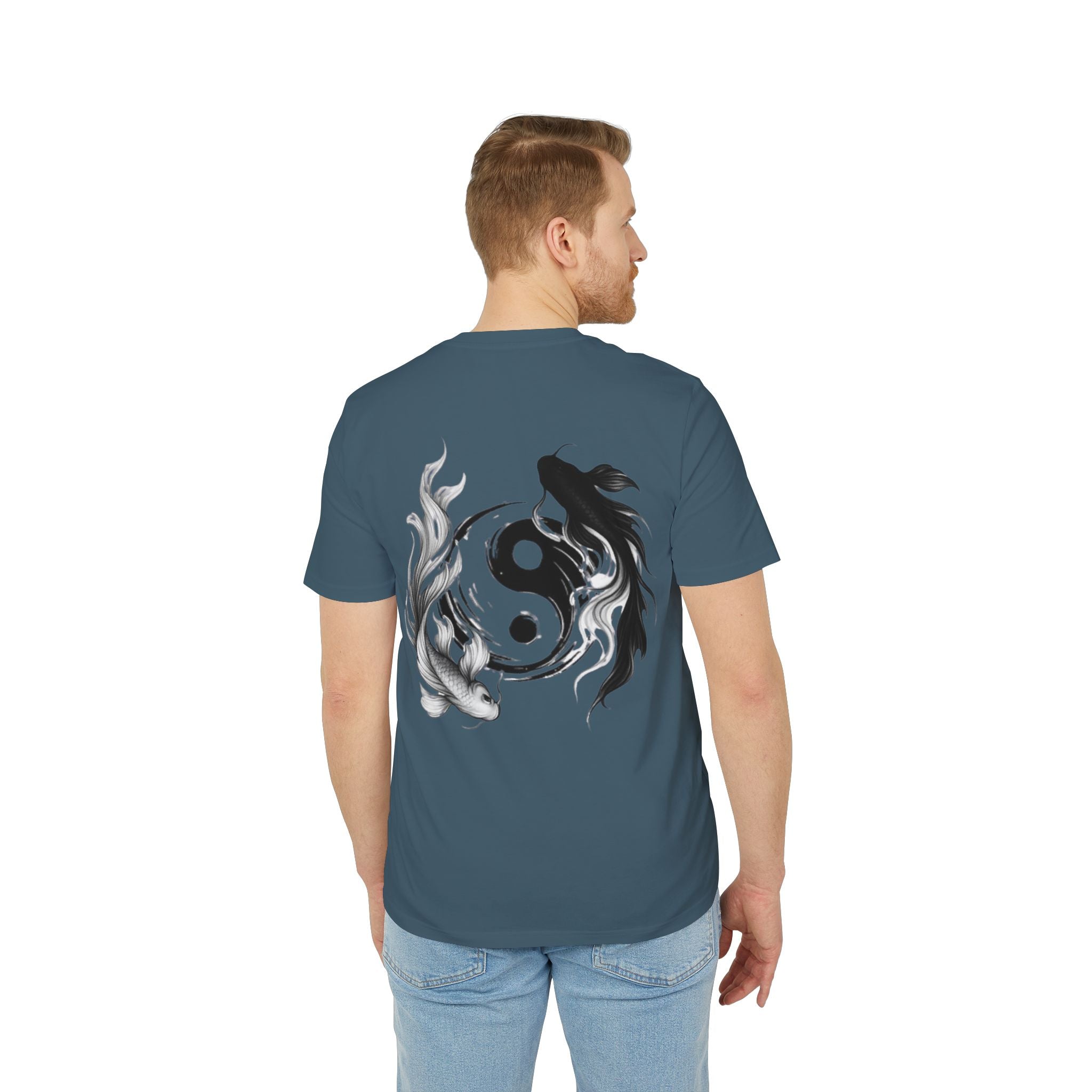 Koi Yin-Yang Wave T-Shirt — Japanese Wave & Red Sun Graphic Tee