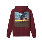 Sunset Beach Tree Hoodie — Scenic Back-Print Pullover