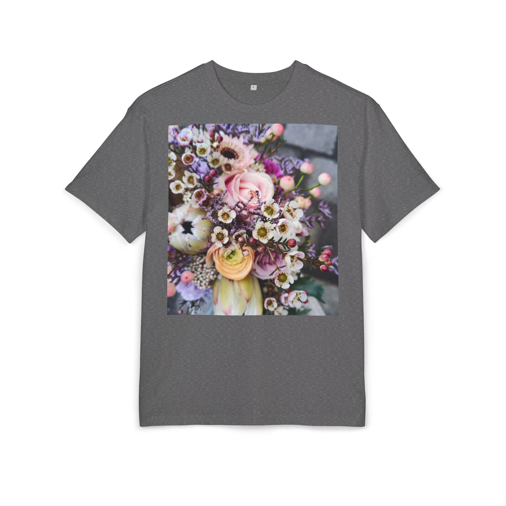 Floral Bouquet Oversized Tee – Vintage Pastel Flower Graphic