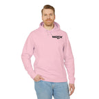 WRTX Graffiti Logo Hoodie — White Streetwear Pullover with Back Graphic