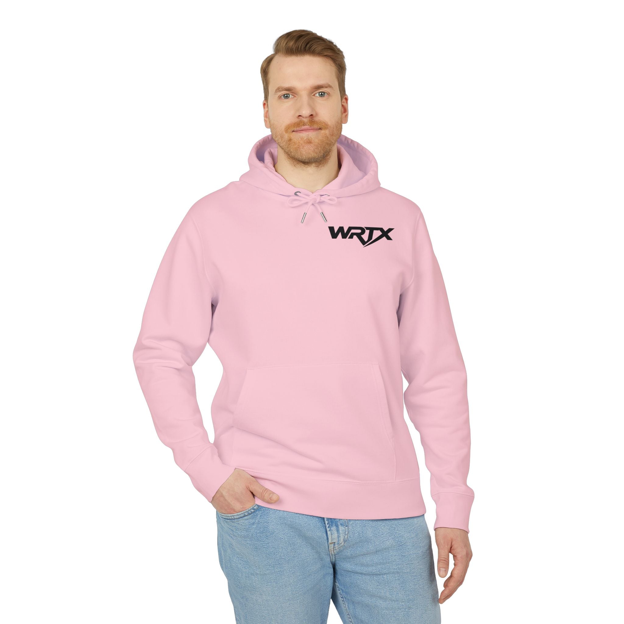 WRTX Graffiti Logo Hoodie — White Streetwear Pullover with Back Graphic
