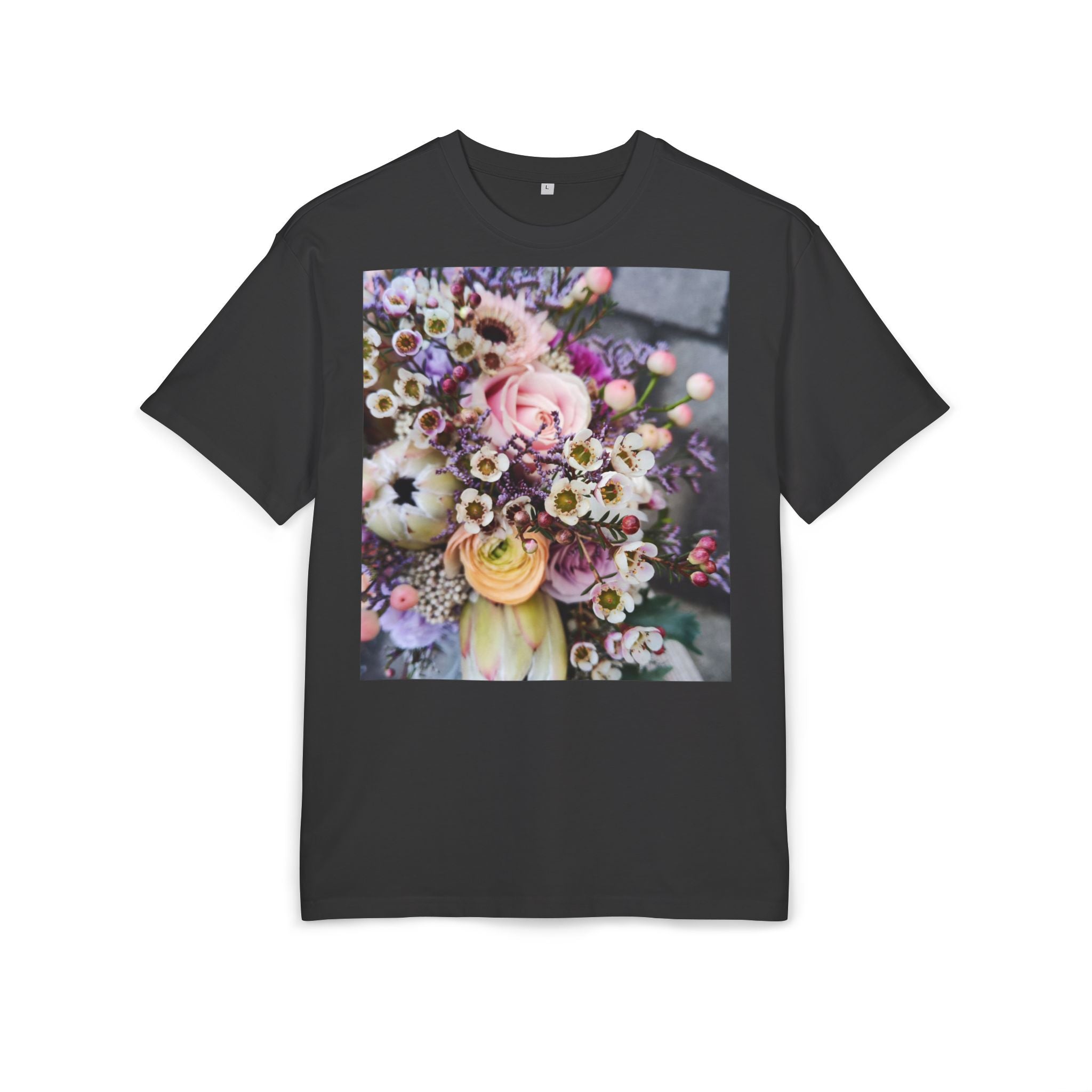 Floral Bouquet Oversized Tee – Vintage Pastel Flower Graphic