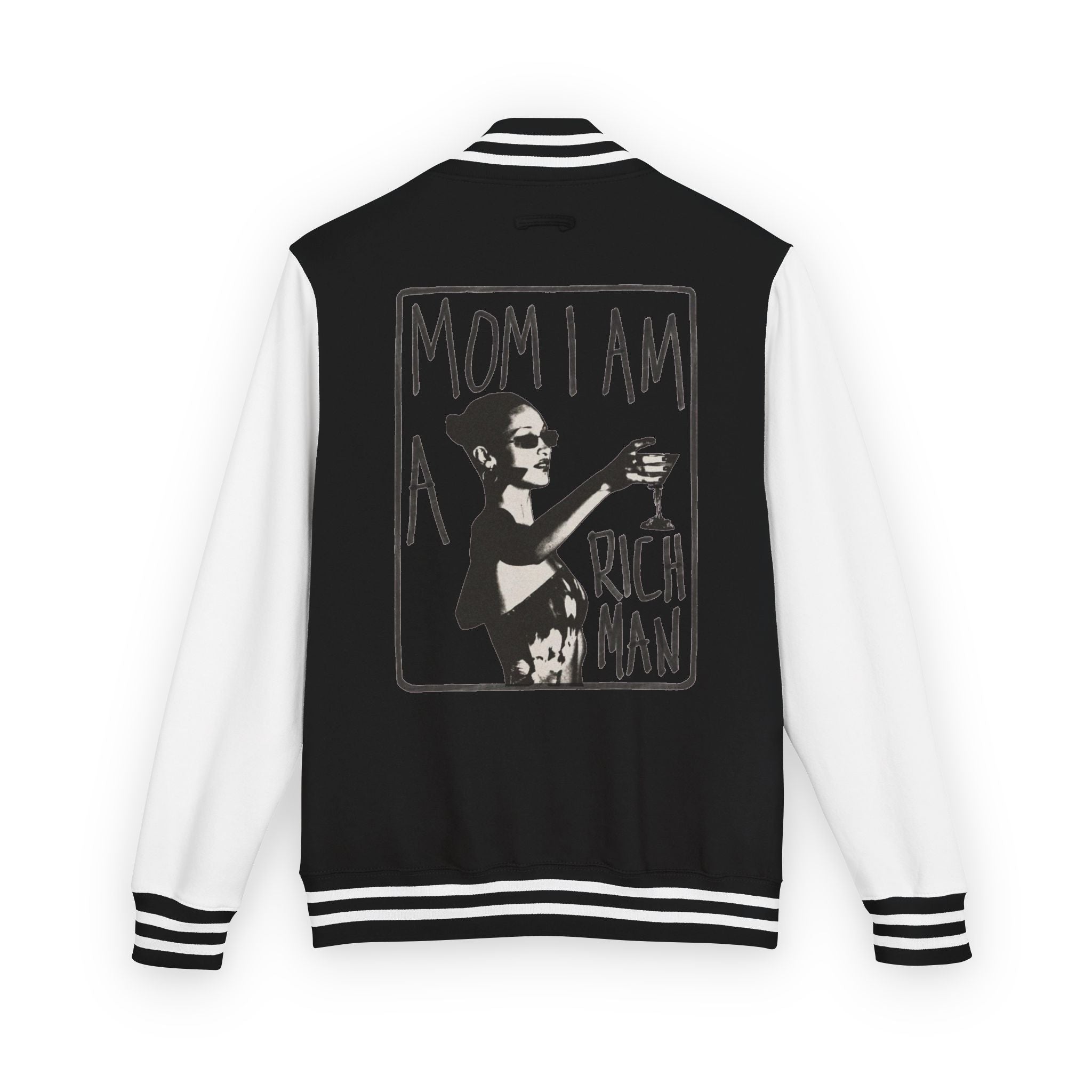 Letterman Jacket — 'Mom I Am A Rich Man' Retro Varsity Jacket