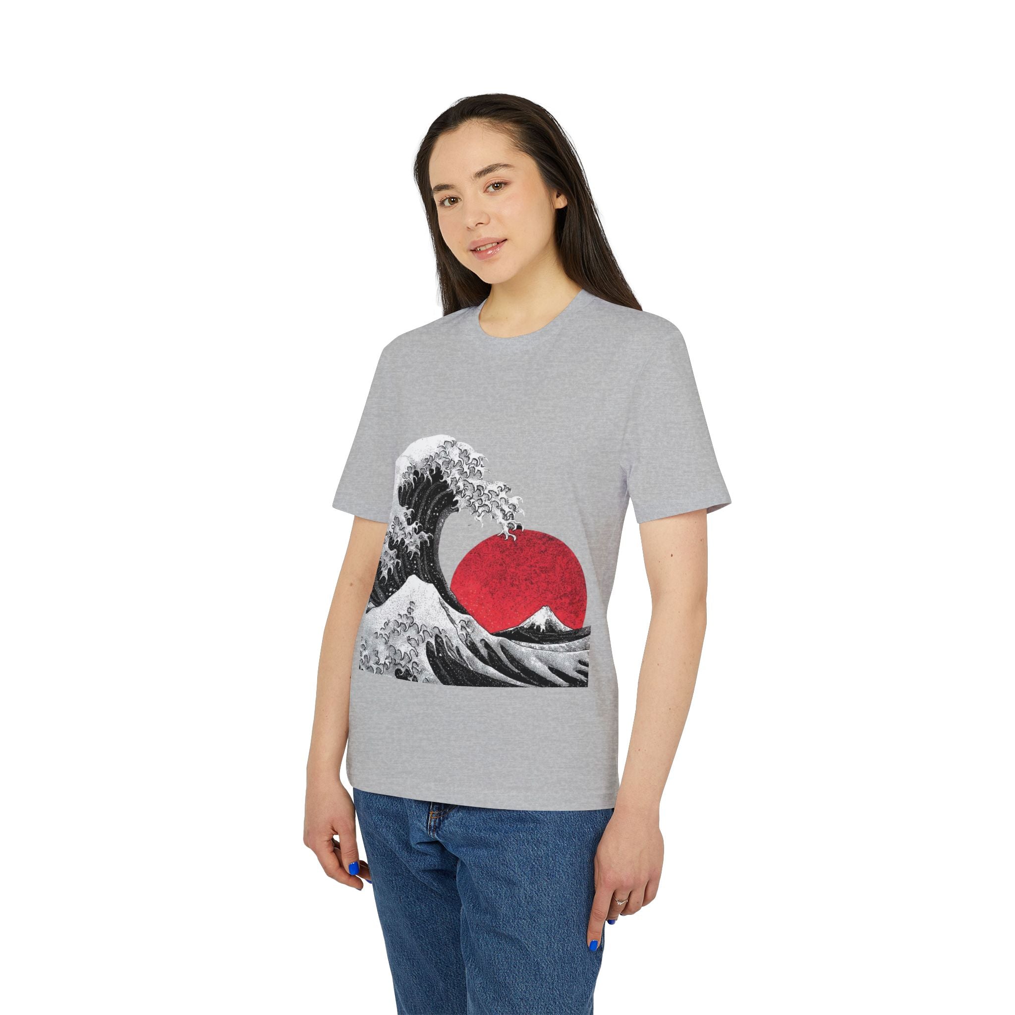 Koi Yin-Yang Wave T-Shirt — Japanese Wave & Red Sun Graphic Tee