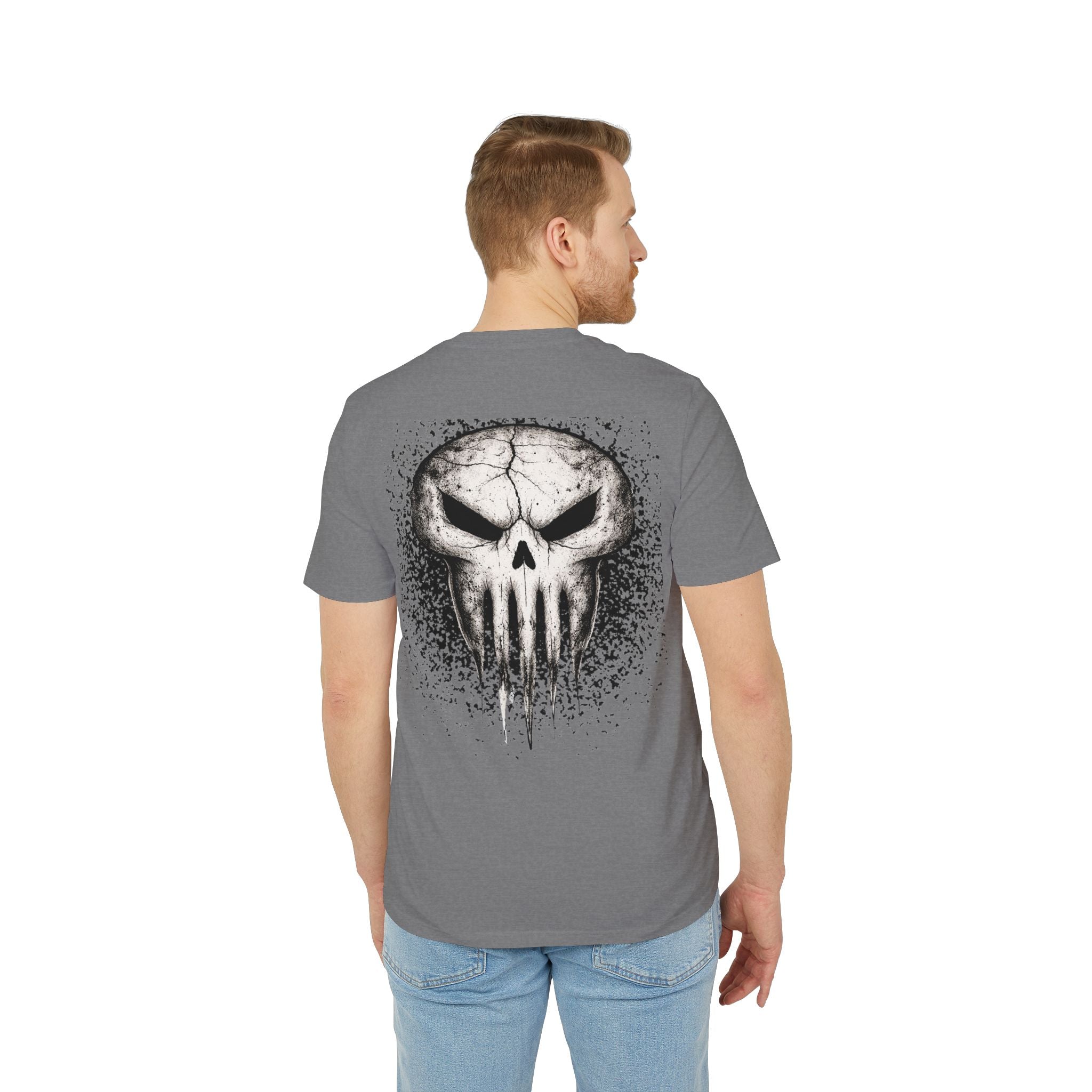 Skull Splatter Tee — Grunge Punisher-Style Graphic T-Shirt