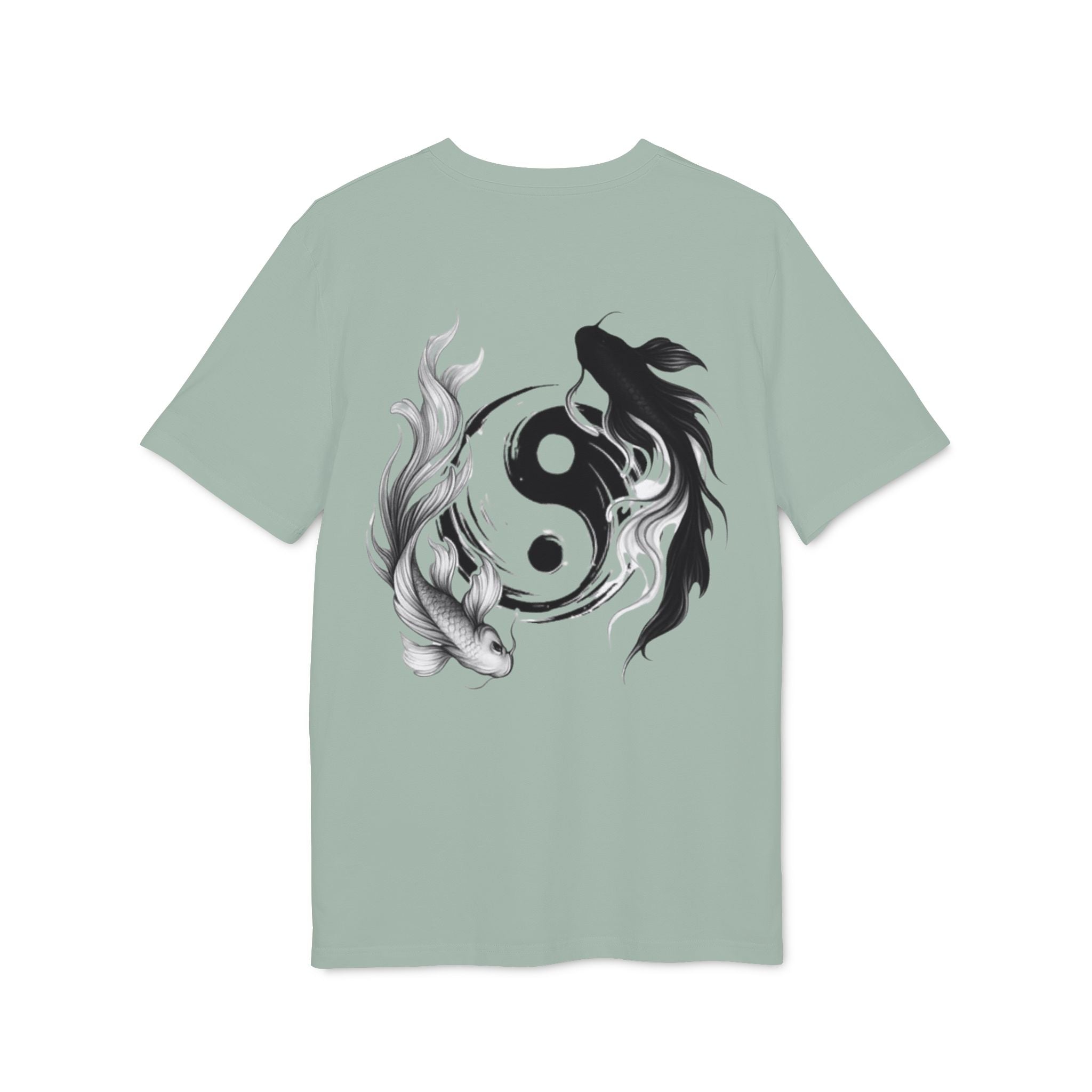 Koi Yin-Yang Wave T-Shirt — Japanese Wave & Red Sun Graphic Tee