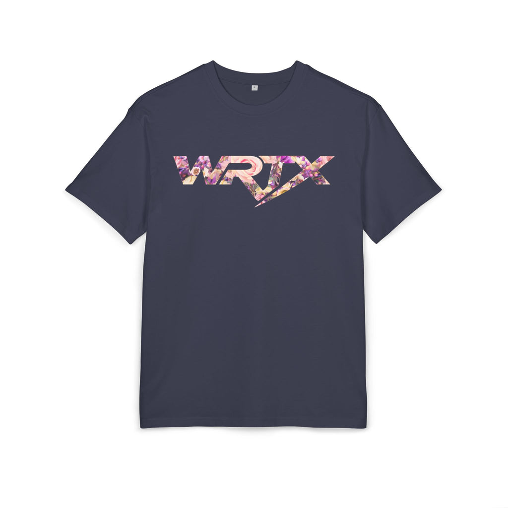 Floral WRX Tee — Oversized White Graphic T‑Shirt with Bouquet Back Print