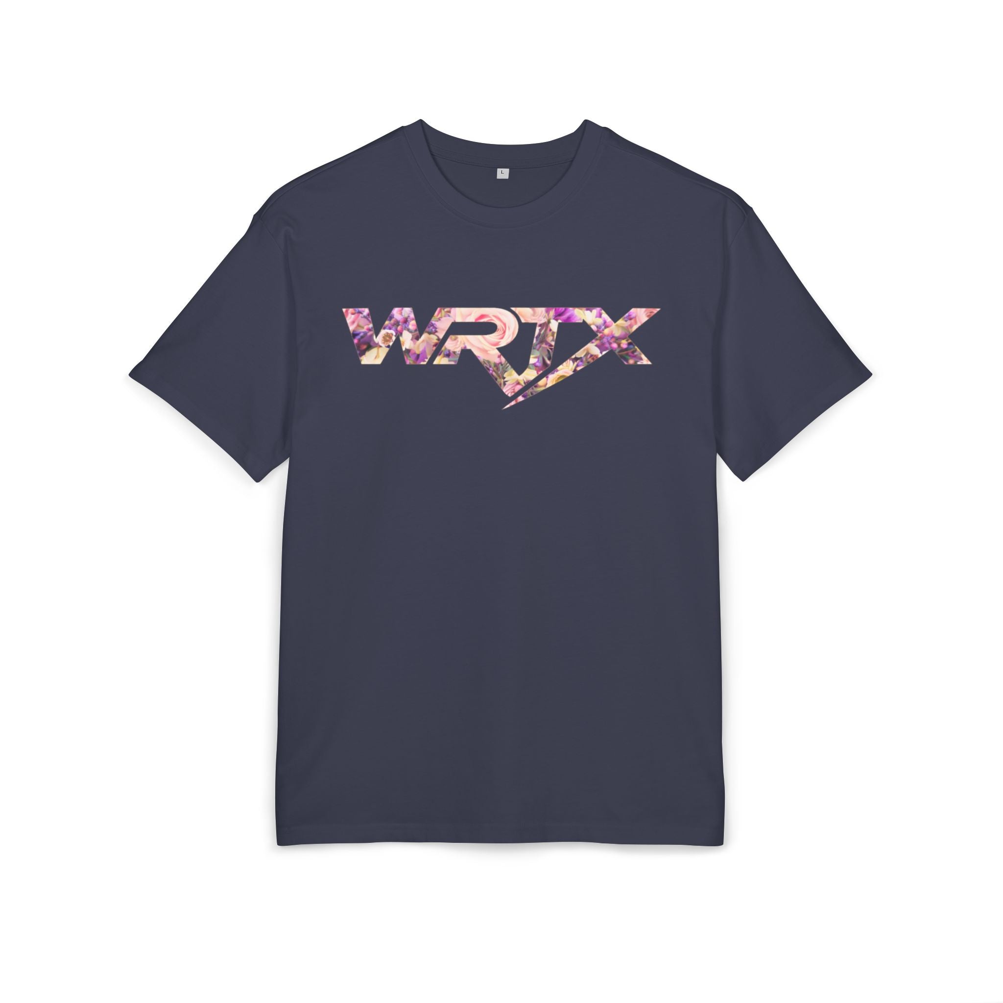 Floral WRX Tee — Oversized White Graphic T‑Shirt with Bouquet Back Print