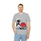 Koi Yin-Yang Wave T-Shirt — Japanese Wave & Red Sun Graphic Tee