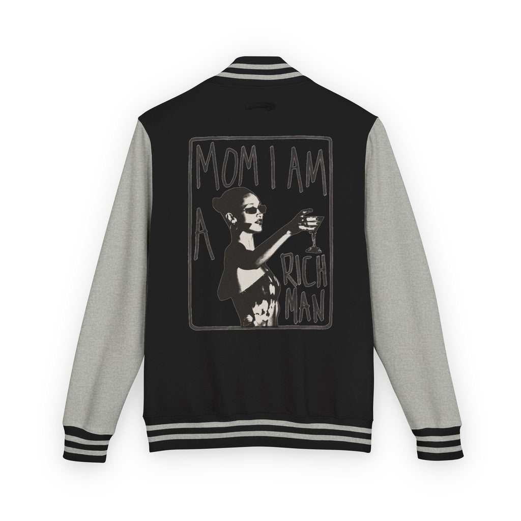Letterman Jacket — 'Mom I Am A Rich Man' Retro Varsity Jacket