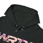 WRTX Logo Hoodie — Floral Front & Neon Samurai Graphic Back Streetwear