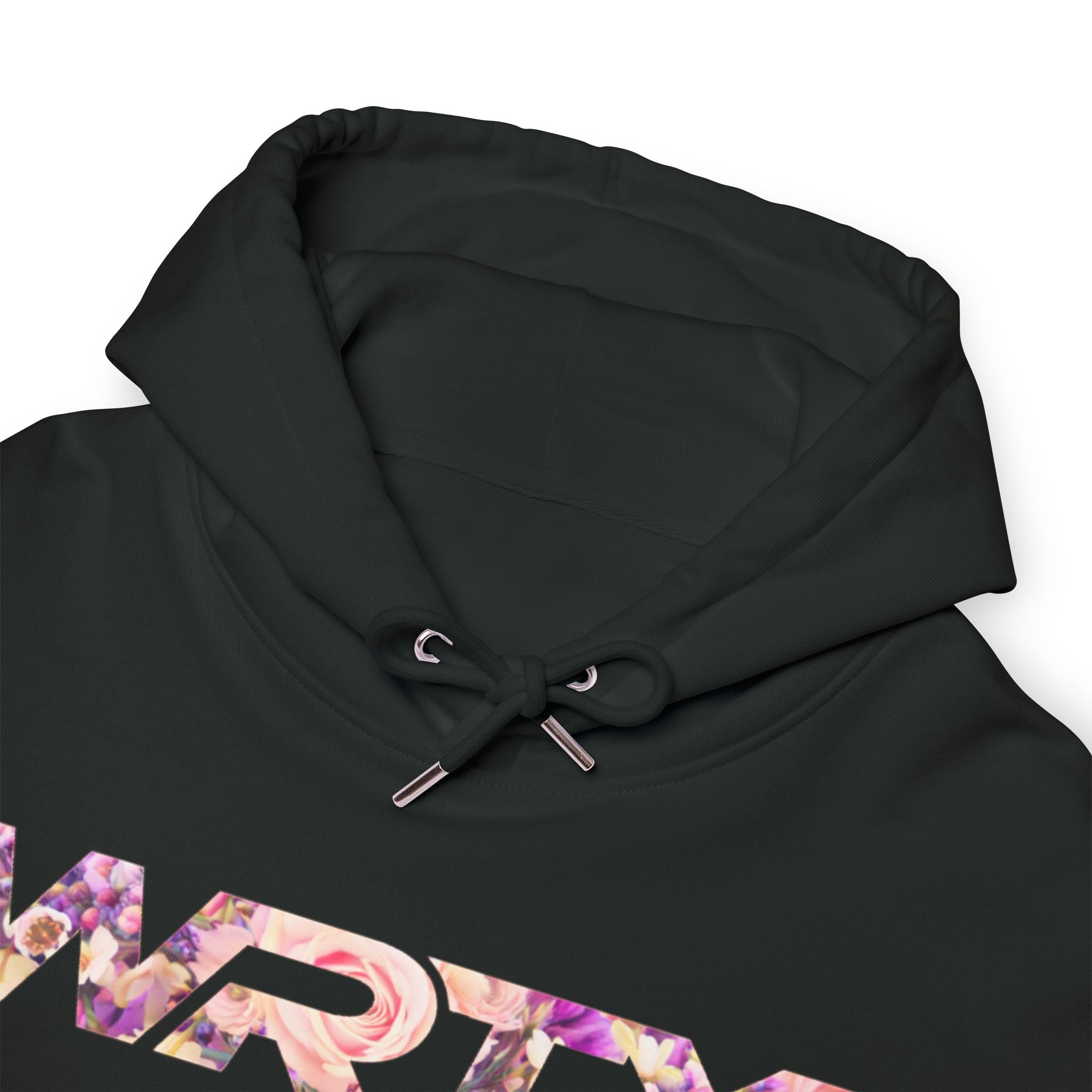 WRTX Logo Hoodie — Floral Front & Neon Samurai Graphic Back Streetwear