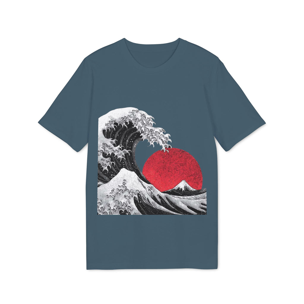 Koi Yin-Yang Wave T-Shirt — Japanese Wave & Red Sun Graphic Tee