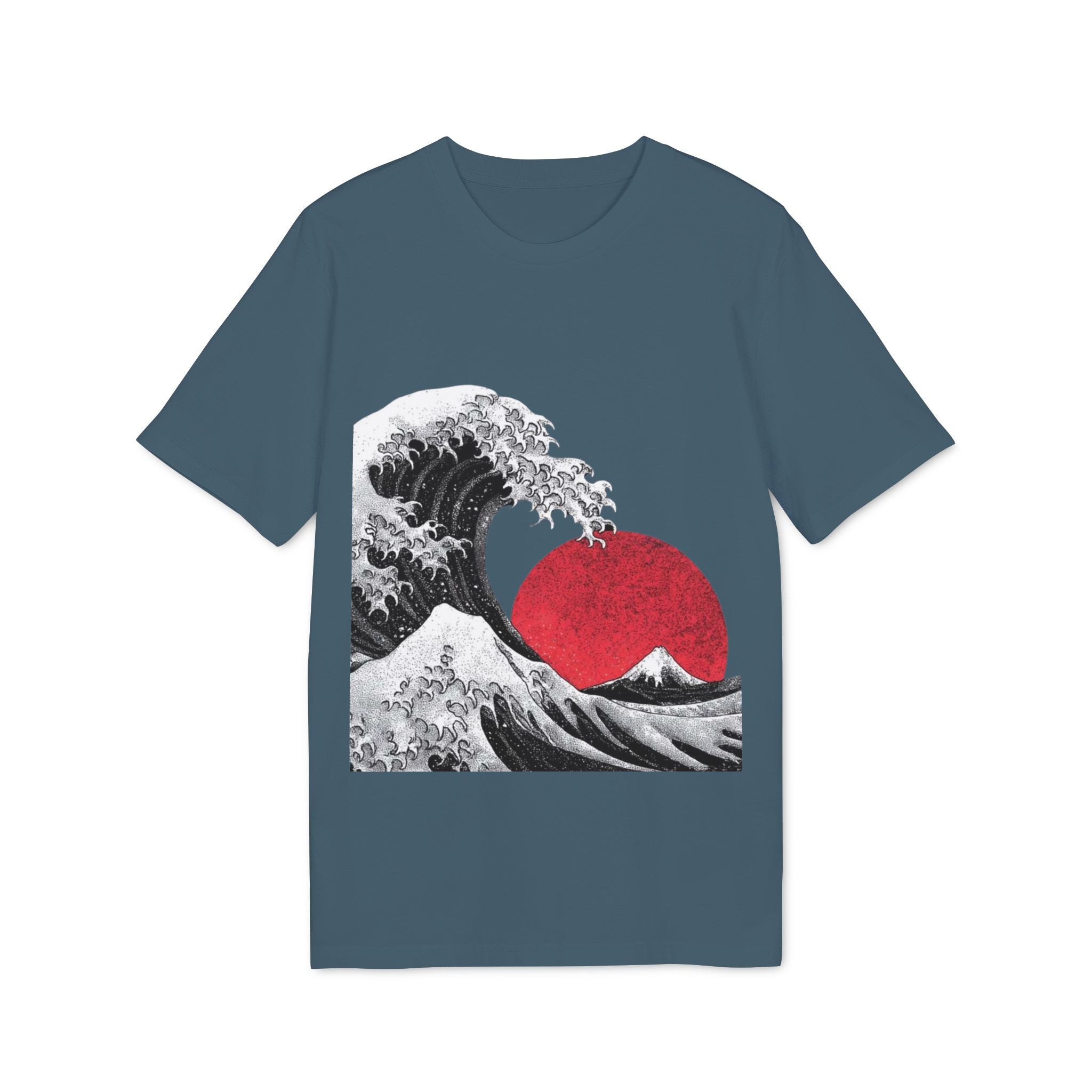 Koi Yin-Yang Wave T-Shirt — Japanese Wave & Red Sun Graphic Tee