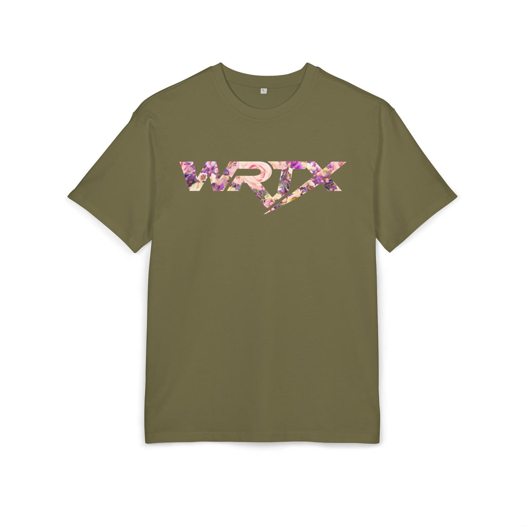 Floral WRX Tee — Oversized White Graphic T‑Shirt with Bouquet Back Print