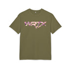 Floral WRX Tee — Oversized White Graphic T‑Shirt with Bouquet Back Print