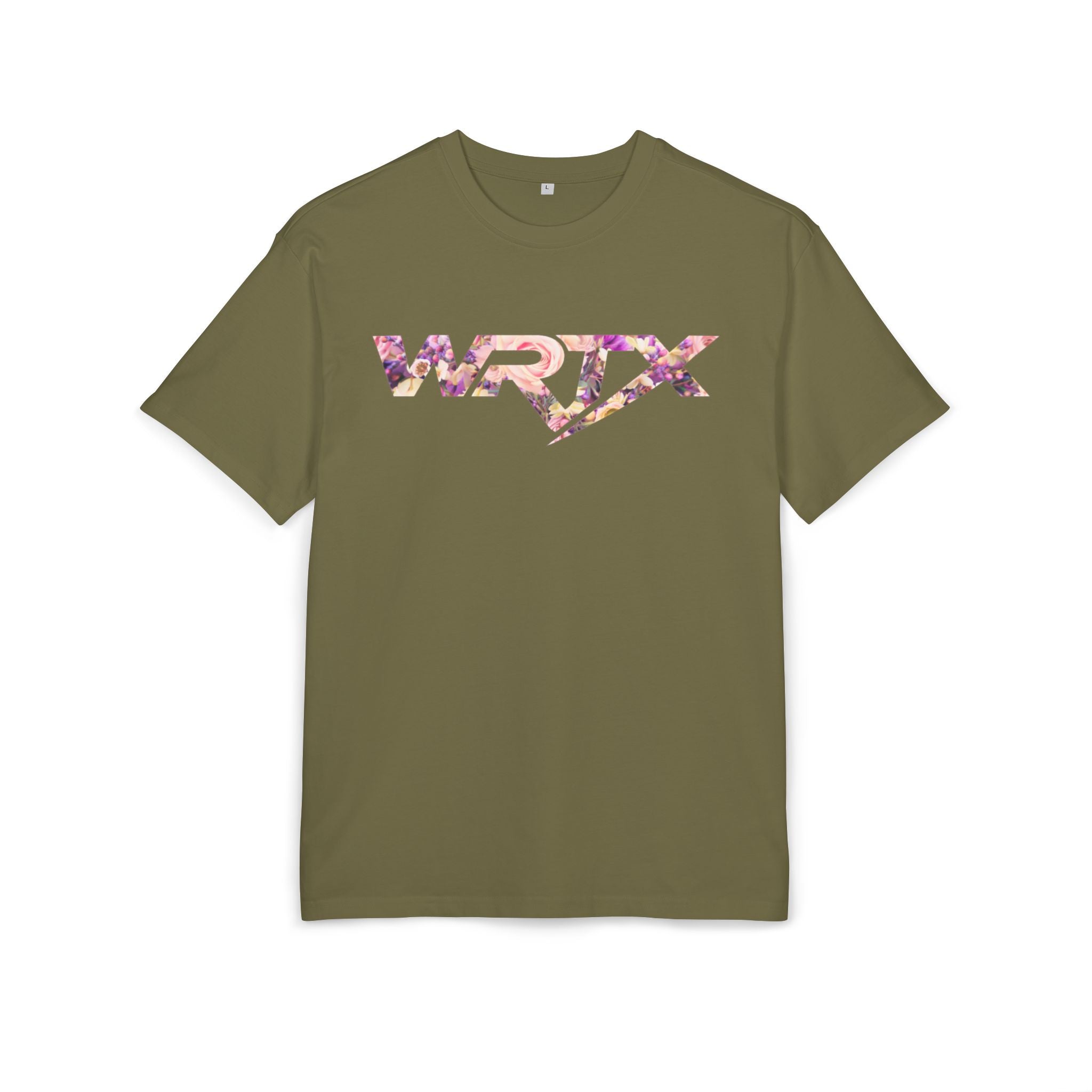 Floral WRX Tee — Oversized White Graphic T‑Shirt with Bouquet Back Print