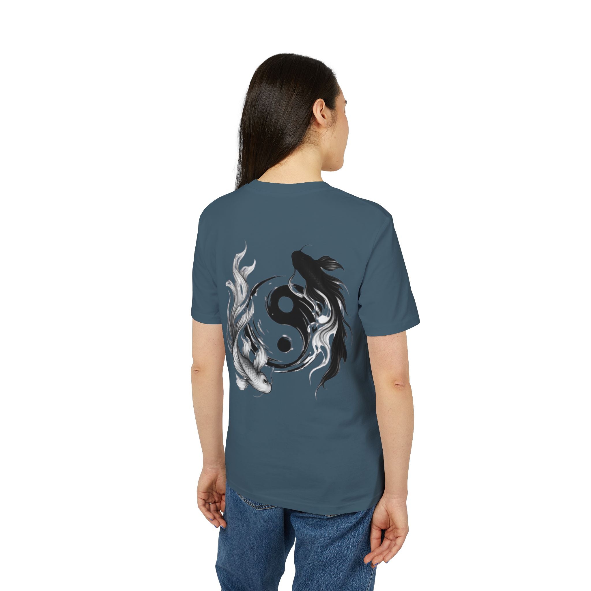Koi Yin-Yang Wave T-Shirt — Japanese Wave & Red Sun Graphic Tee