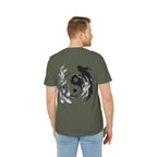 Koi Yin-Yang Wave T-Shirt — Japanese Wave & Red Sun Graphic Tee