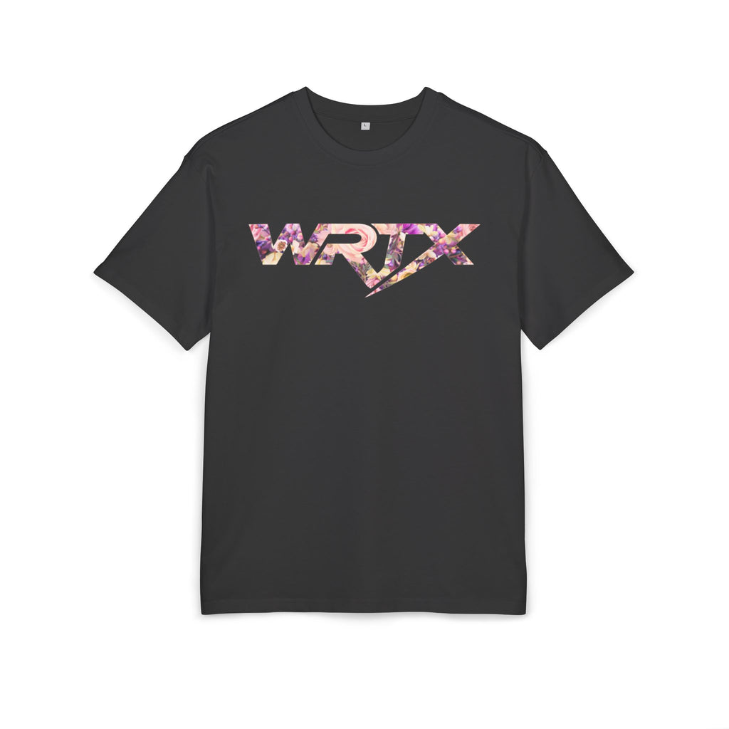 Floral WRX Tee — Oversized White Graphic T‑Shirt with Bouquet Back Print