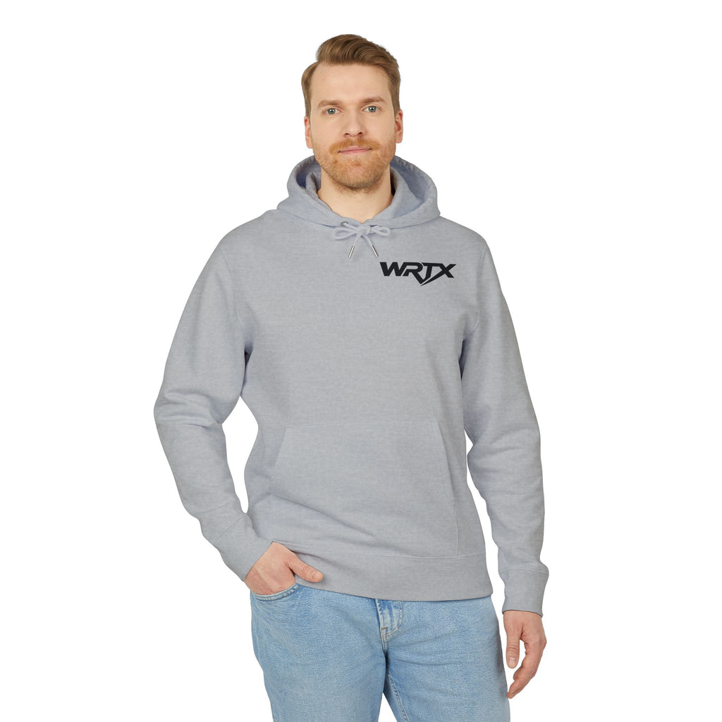 WRTX Graffiti Logo Hoodie — White Streetwear Pullover with Back Graphic